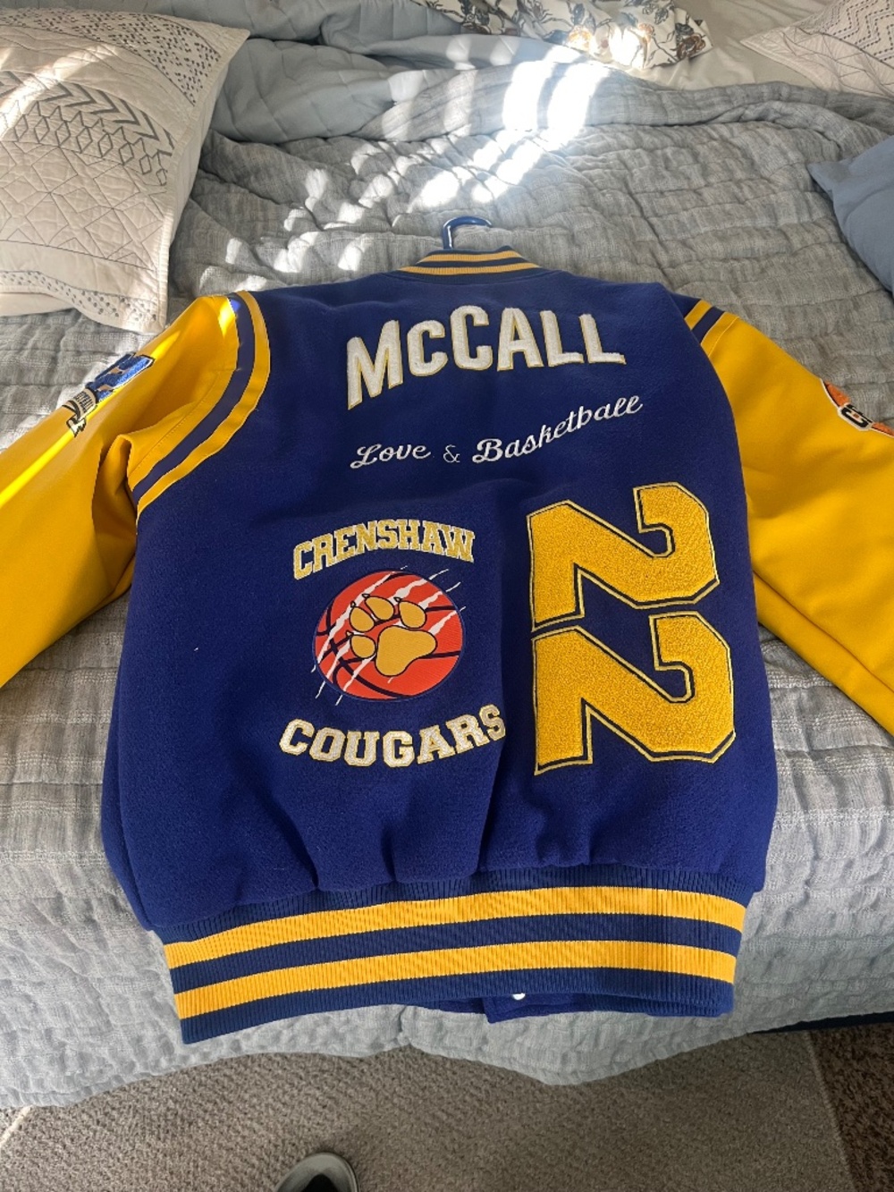 The Varsity Basketball Jacket from the movie Love and basketball, He got game.